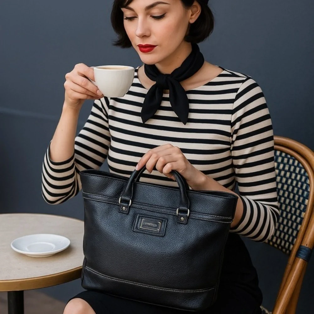Kate Spade Black Leather Tote